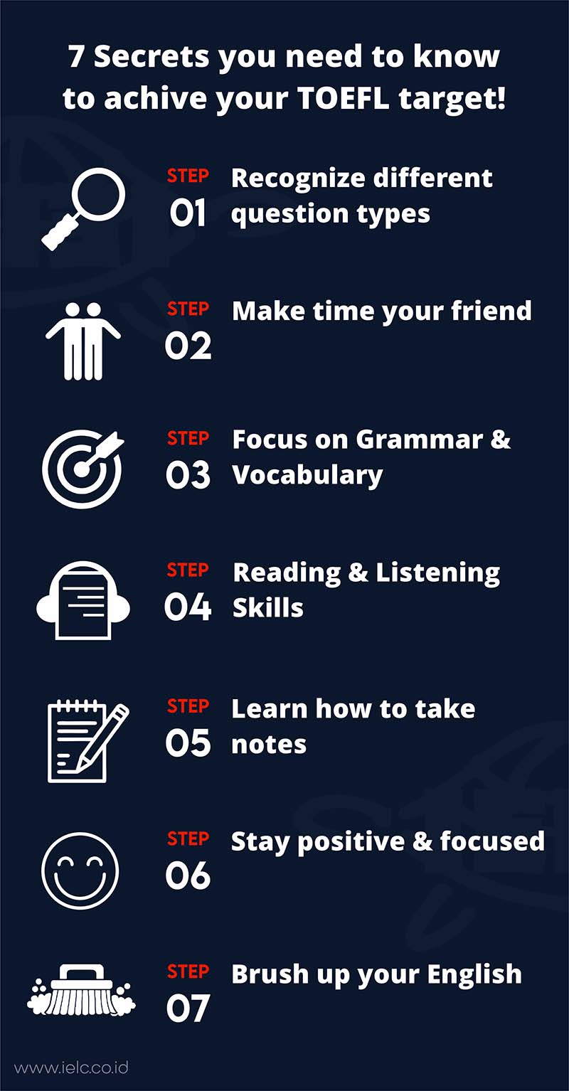 7 Secrets you need to know to achieve your TOEFL target!